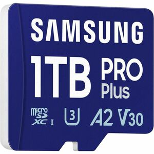 Carte microSDXC Samsung PRO Plus - 1 To - Classe 10/UHS-I (U3) - V30 - 180 Mo/s en Lecture - 130 Mo/sSpaceen Écriture - 10