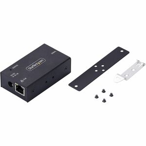 StarTech.com 1-Port Serial to Ethernet Adapter, 802.3af PoE Powered Serial Device Server, Wall/DIN Rail Mount, LAN To DB9 