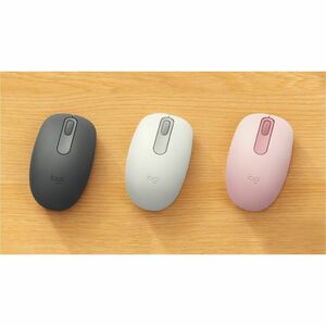 Logitech M196 Mouse - Bluetooth - Optical - Off White - Wireless - 10 m - 1000 dpi - Scroll Wheel - Symmetrical - 1 x AA B
