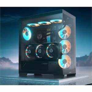 Gigabyte C500 PANORAMIC STEALTH Gaming Computer Case - Mini ITX, Micro ATX, ATX Motherboard Supported - Mid-tower - Temper