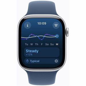 Apple Watch SE Smart Watch - 44 mm Case Height - 38 mm Case Width - Argenté Case Color - Denim Band Color - Aluminium Case