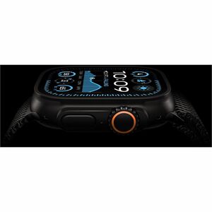 Apple Watch Ultra 2 Smart Watch - 49 mm Case Height - 44 mm Case Width - Noir Case Color - Noir Titane Band Color - Ver Bo