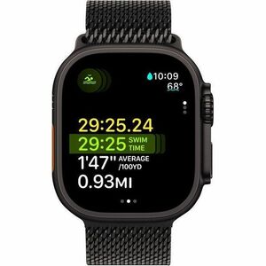 Apple Watch Ultra 2 Smart Watch - 49 mm Case Height - 44 mm Case Width - Noir Case Color - Noir Titane Band Color - Ver Bo