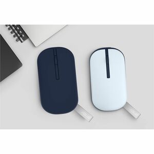 Asus Marshmallow MD100-QB-SB Mouse - Bluetooth/Radio Frequency - USB - Optical - Quiet Blue - Wireless - 10 m (393.70") - 