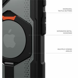 Urban Armor Gear Plasma XTE Rugged Case for Apple iPhone 16 Smartphone - Black/Orange - Drop Resistant, Scratch Resistant,