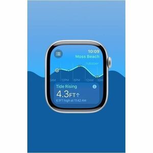 Apple Watch Series 10 Smartwatch - 46 mm Case Height - 39 mm Case Width - Silber Case Color - Denim Band Color - Aluminium