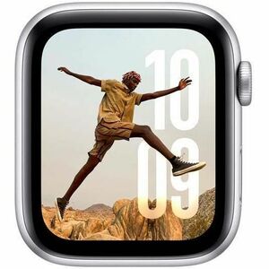 Apple Watch SE Smartwatch - Rechteckig Case Shape - 44 mm Case Height - 38 mm Case Width - Silber Case Color - Denim Band 