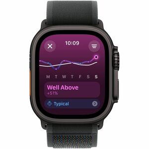 Apple Watch Ultra 2 Smartwatch - 49 mm Case Height - 44 mm Case Width - Schwarz Case Color - Schwarz Band Color - Glas Bod