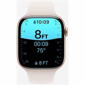 Apple Watch Series 10 Smart Watch - 42 mm Case Height - 36 mm Case Width - Rose Gold Case Color - Light Blush Band Color -