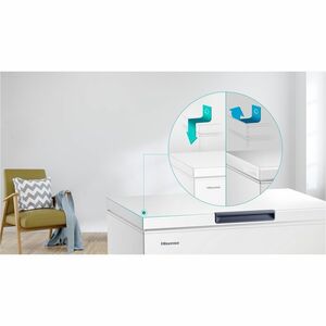 Freezer Hisense FT184D4AWYE 142 L Petto - Installazione libera - Bianco, Acciaio - Metallo - Allarme porta - 142 L Capacit