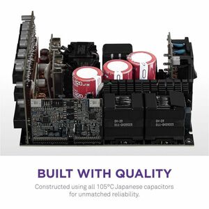 NZXT PA-5P1BB-AU ATX 3.1, ATX12V v3.1, EPS12V v2.92 Modular Power Supply - 1.50 kW - Matte Black - Compact - 120 V AC, 230