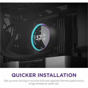 NZXT Kraken Elite 360 RL-KN36E-B2 1 Cooling Fan/Radiator/Pump - Processor - 120 mm Maximum Fan Diameter - 3 x Fan(s) - 124