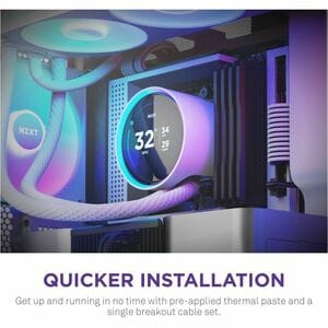 NZXT Kraken Elite 360 RGB RL-KR36E-W2 1 Cooling Fan/Radiator/Pump - CPU, Processor - 127.63m³/h Maximum Airflow - 2400 rpm