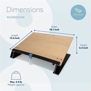 R-Go Read2Write Dokument Dokumentenhalter - Unterstützung 297 mm x 420 mm Medien - 168 mm x 460 mm x - Aluminium, Oak Wood