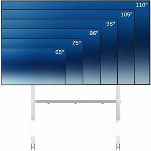 Neomounts by Newstar MOVE Go Height Adjustable Display Stand - 165.1 cm (65") to 279.4 cm (110") Screen Support - 125 kg L