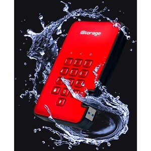 SSD Portable iStorage diskAshur2 - Externe - 512 Go - Rouge Ardent - Conforme aux normes TAA - Client Léger Appareil compa