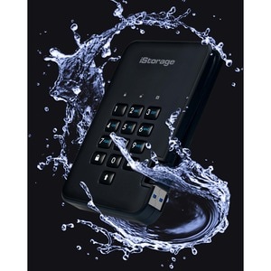 SSD Portable iStorage diskAshur2 - Externe - 512 Go - Noir fantôme - Conforme aux normes TAA - Client Léger Appareil compa