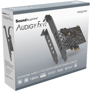 Sound Blaster Sound Blaster FX V2 Sound Board - 5.1 Sound Channels - Plug-in Card - Creative - PCI Express x1 - 120 dB - 3