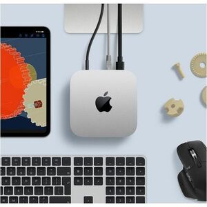 Apple Mac mini MCYT4LL/A Desktop Computer - Apple M4 - 24 GB - 512 GB SSD - Mini PC - Silver - Apple M4 Chip - MacOS Sequo