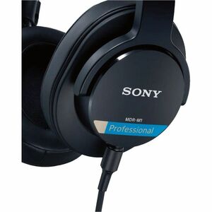 Sony MDR-M1 Wired Over-the-ear, Over-the-head Binaural Stereo Headphone - Black - Circumaural - 50 Ohm - 5 Hz to 80 kHz - 