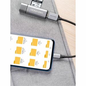 Vention CCXHB 15 cm USB/USB-C Data Transfer Cable - Cable for USB Device, Keyboard, Mouse, Gaming Console, Phone, Tablet, 