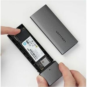 Vention KPGH0 Drive Enclosure PCI Express NVMe, M.2 - USB 3.1 (Gen 2) Type C Host Interface - UASP Support Portable - Grey