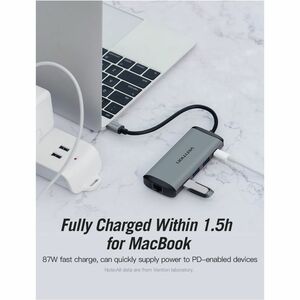 Vention CNDHB USB Type C Docking Station for TV, MacBook - Charging Capability - Memory Card Reader - SD - Portable - 4K U