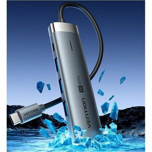 Vention TGM USB Type C Docking Station for Mouse, Smartphone, Hard Drive, Monitor, Memory Card Reader, Flash Drive - Charg