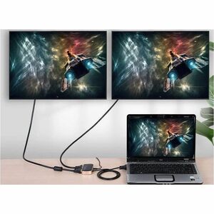 Vention DBABF Signal Splitter for Projector - Acrylonitrile Butadiene Styrene (ABS), Aluminium Alloy - Black - 1920 x 1080