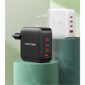 Vention FEI 140 W AC Adapter - Box - Universal Adapter - 1 USB - 3 USB Type-C - For Tablet PC, Notebook, Smartphone, Gamin