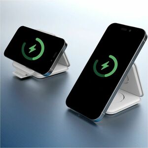 j5create JUPW3215W-N Induction Charger - White - 1 - For iPhone, Qi-enabled Device - Qi2 Certified, Magnetic, Fast Chargin