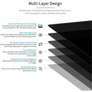 V7 ScreenSentry PS34W219A Anti-glare Privacy Screen Filter - TAA Compliant - For 86.4 cm (34") Widescreen LCD Desktop/Lapt