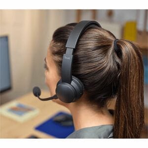 Trust Ayda Kabel/Kabellos Kopfbügel, Auf den Ohren Stereo Headset - Schwarz - Binaural - Ohraufliegend - 20 Hz bis 20 kHz 