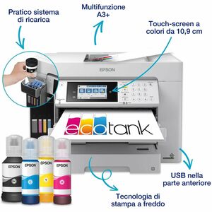 Epson ET-16685 Wired & Wireless EcoTank Pro Inkjet Multifunction Printer - Colour - Copier/Fax/Printer/Scanner - 4800 x 12