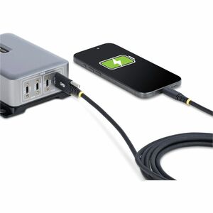 StarTech.com 10ft (3m) USB-C Charging Cable, Side Screw Locking, 240W (5A) PD EPR, Silicone Jacket w/Braid, Rugged USB 2.0