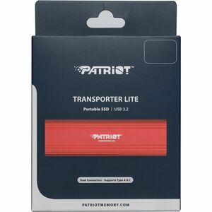 Patriot Memory TRANSPORTER Lite 4 TB Solid State Drive - External - Red - USB 3.2 (Gen 2) - 1000 MB/s Maximum Read Transfe