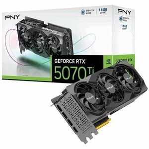 PNY GeForce RTX 5070 Ti Graphic Card - 16 GB GDDR7 - Full-height - 2.45 GHz Boost Clock - DisplayPort - 3 x DisplayPort - 