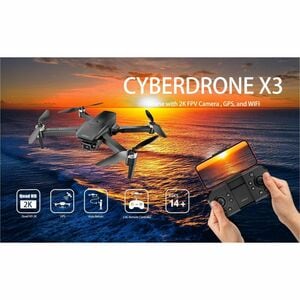 Adesso Drone with 2K FPV Camera , GPS, and WIFI - 14+ Age - 2.40 GHz - 0.28 Hour Run Time - 984.25 ft Operating Range - Wi