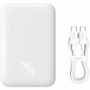 Power Bank Baseus - Bianco - Per iPhone - 6000 mAh - 1 x USB - Bianco