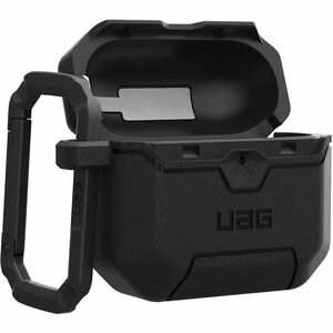 Urban Armor Gear Scout Rugged Charging Case Apple AirPods 4 - Black - Shock Absorbing, Drop Resistant, Anti-slip, Impact R