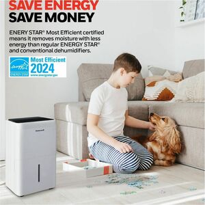 Honeywell TPFIT32AWK Dehumidifier - 1.24 gal Tank - 3000 Sq. ft. - White