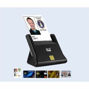 Adesso SCR-300 Contact Smart Card Reader - Black - TAA Compliant - CableUSB 2.0