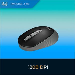 Adesso iMouse A30B Mouse - Radio Frequency - USB Type A - Optical - Black - Wireless - 9.14 m - 2.40 GHz - 1200 dpi - Scro