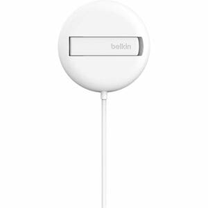 Belkin 15W Wireless Magnetic Charging Pad w/ Qi2 for iPhones & Airpods - Fast Charge - Portable Charger - White - For Qi2-