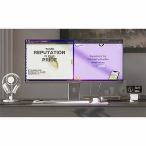 Alogic Edge 34C2KPD 34"" Class UW-QHD LCD Monitor - 21:9 - Silver - 86.4 cm (34"") Viewable - In-plane Switching (IPS) Tec