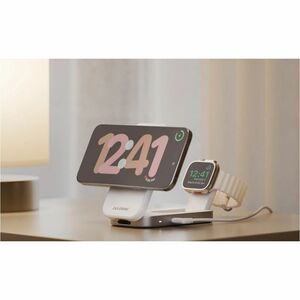 Alogic Flip Induction Charger - White - For Smartwatch, iPhone - 5 V DC, 9 V DC Input - Input connectors: USB - Fast Charg