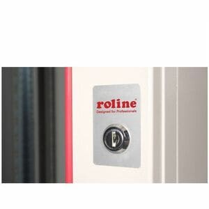 Roline 12U Wandmontierbar Geschlossener Schrank Rackschrank für Networking450 mm Rack Depth - Hellgrau - Glas, Stahl, Blec