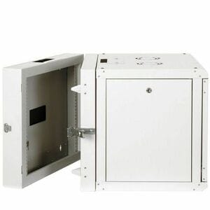 Roline 9U Wandmontierbar Geschlossener Schrank Rackschrank für Networking450 mm Rack Depth - Hellgrau - Glas, Stahl, Blech