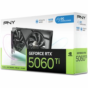 PNY NVIDIA GeForce RTX 5060 Ti Grafikkarte - 16 GB - 2,69 GHz Boost-Taktfrequenz - 128 Bit Busbreite - PCI Express - Displ