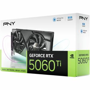 PNY NVIDIA GeForce RTX 5060 Ti Graphic Card - 8 GB GDDR7 - Full-height - 7680 x 4320 - 2.41 GHz Core - 2.57 GHz Boost Cloc